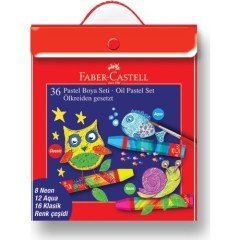 Faber Castell 36'lı Pastel Boya Plastik Çanta
