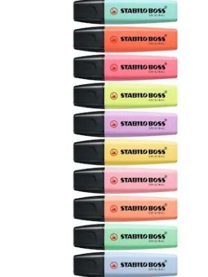 Stabilo Boss Original Pastel 10 Renk Fosforlu Kalem Seti