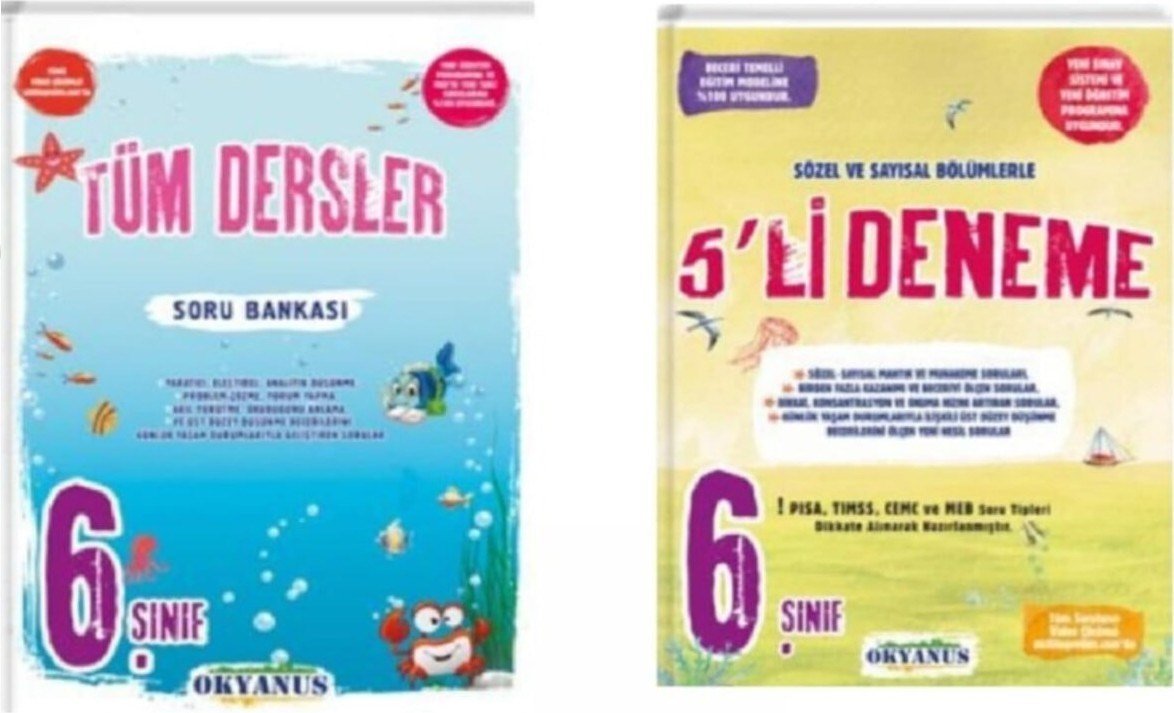 Okyanus Yayınları 6. Sınıf Tüm Dersler+5'li Deneme