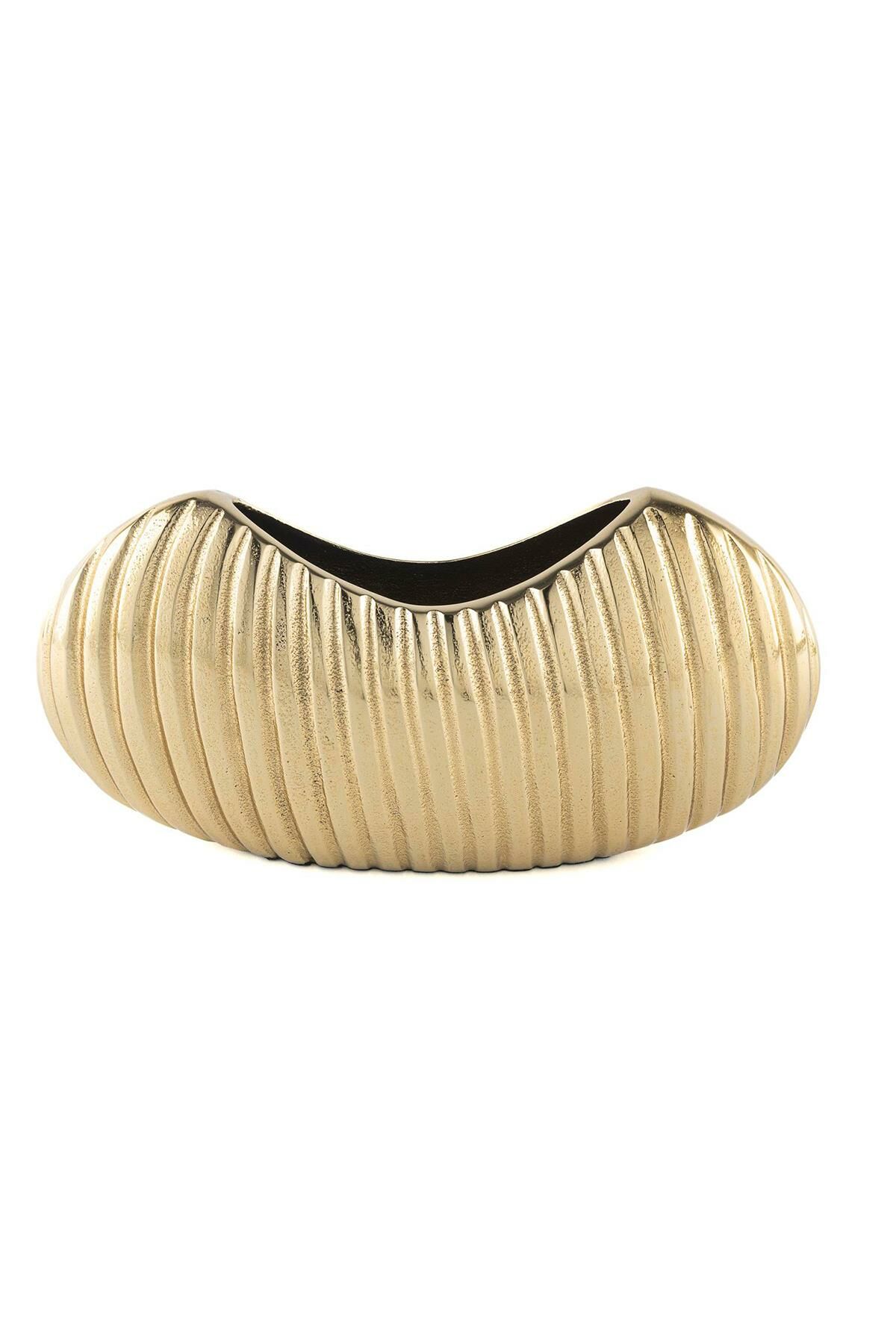 GOLD OVAL VAZO 27*7*14CM