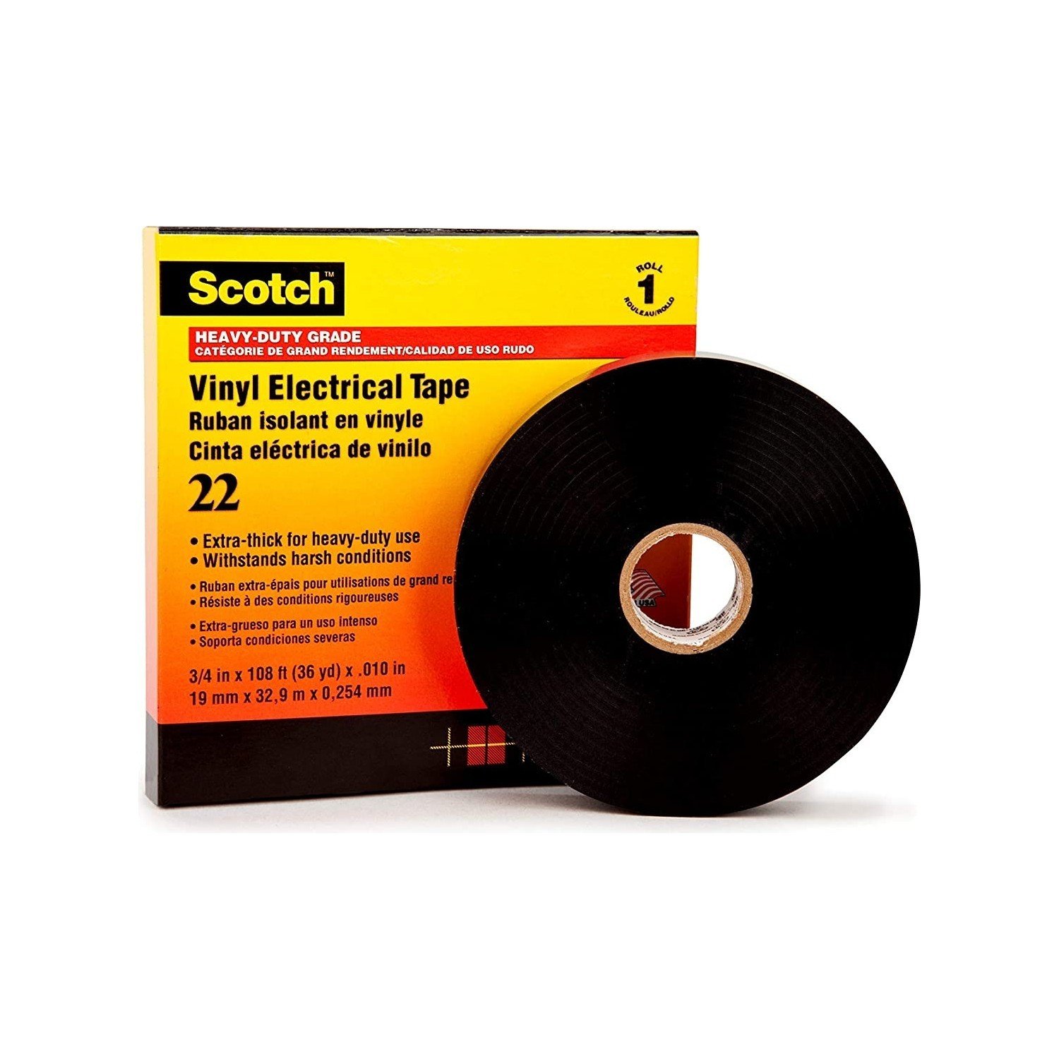 3M Scotch® 22 Vinil Elektrik Bandı - 19 mm x 33 M