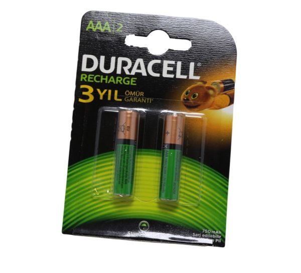 DURACELL 2Lİ ŞARJLI İNCE PİL 750MAH