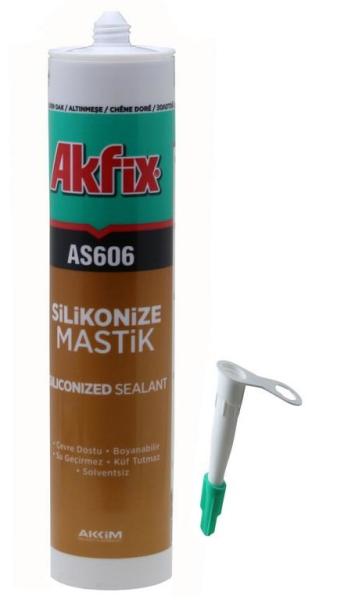 AKFİX AS606 SİLİKONİZE AKRİLİK MASTİK ALTINMEŞE 500GR AA019