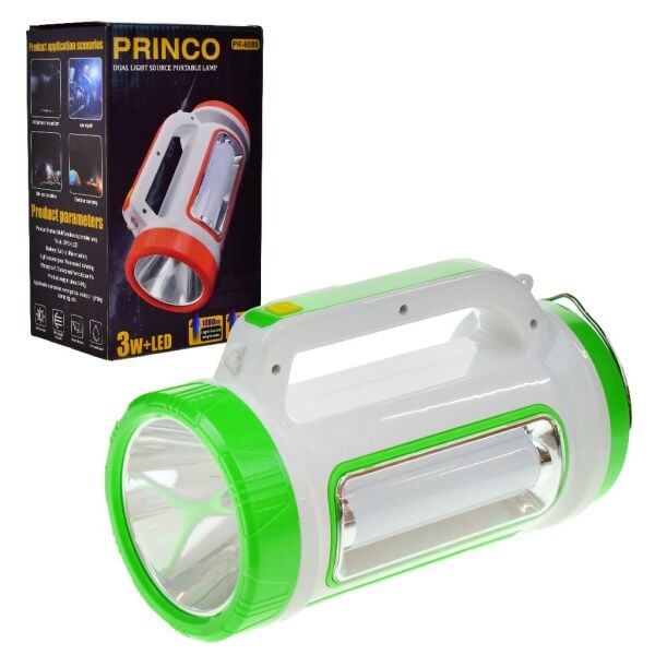 PRİNCO 3W LEDLİ ŞARJ EDİLEBİLİR EL FENERİ PR-6088