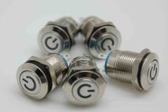 12mm Metal Buton 12v Dc IP65