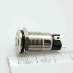 12mm Metal Anahtar  12v Dc Kırmızı IP65