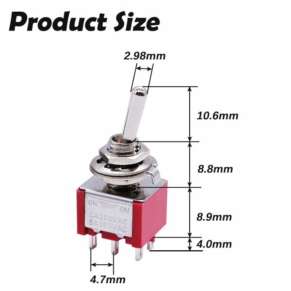 Toogle Anahtar On-Off Kaliteli MTS-102