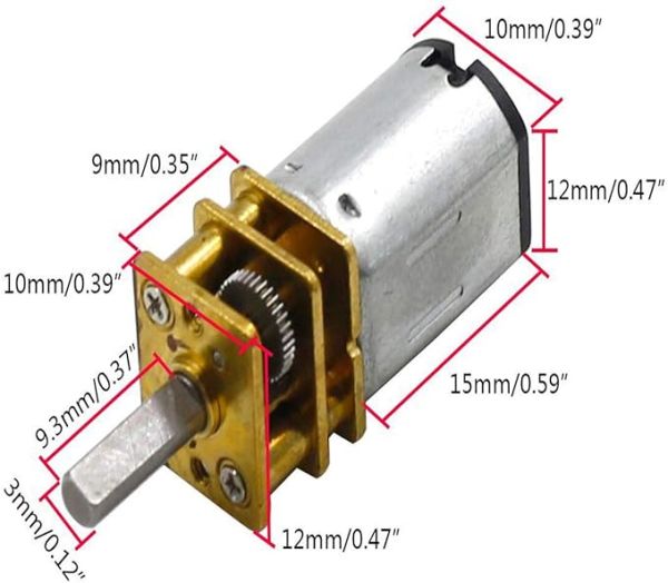 6v 400 Rpm Metal Redüktörlü Motor