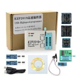 EZP2019+ EEPROM Bios USB SPI Programlayıcı +3 Çevirici Adaptör ve Test Klipsi