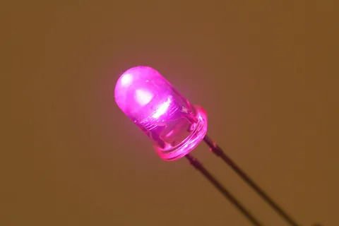 5mm Pembe Şeffaf Led