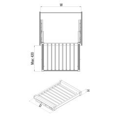 Starax 6709 Beyaz Alüminyum Pantolonluk 80 Cm