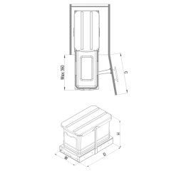 Starax 2573-TLS. Raylı Plastik  Gövde Çöp Kovası 16 Lt