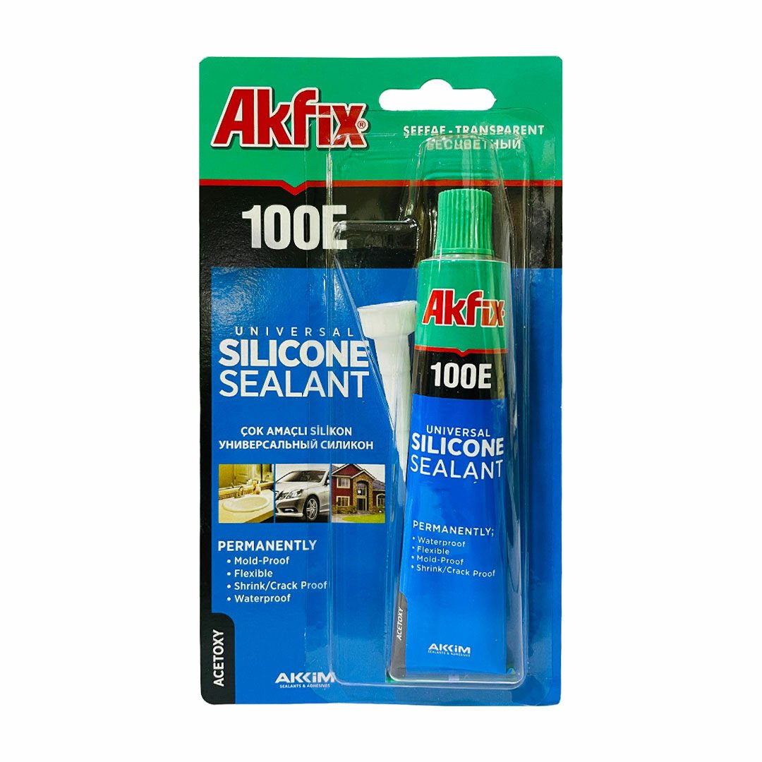 Akfix 100E Genel Amaçlı Tüp Şeffaf Silikon 50 ML