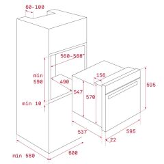 Teka HRB 6300 VN Bej Rustik Ankastre Fırın