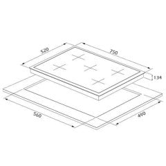 Silverline CS5364 W01 Beyaz Cam Ocak