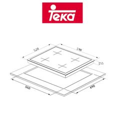 Teka HAL 60 4G AI AL Siyah Cam Ankastre Ocak