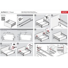 Samet Alphabox Yanaklı Gri Çekmece Rayı