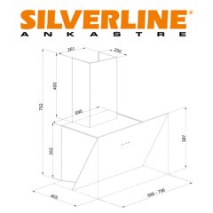 Silverline 3474 60 cm Petrol Kahve Davlumbaz