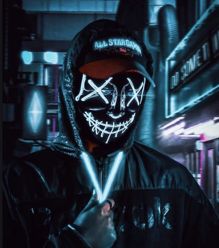 Game Power Led Neon Maske