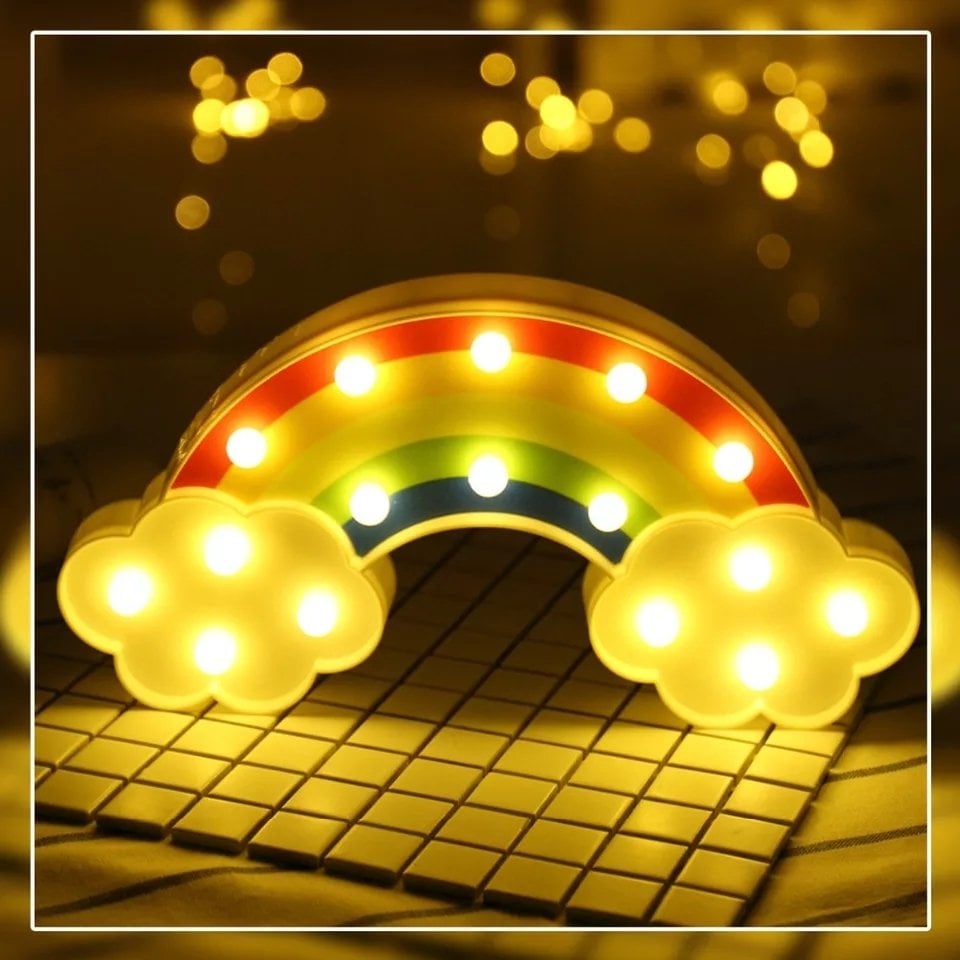 Led Işıklı Gökkuşağı Gece Lambası