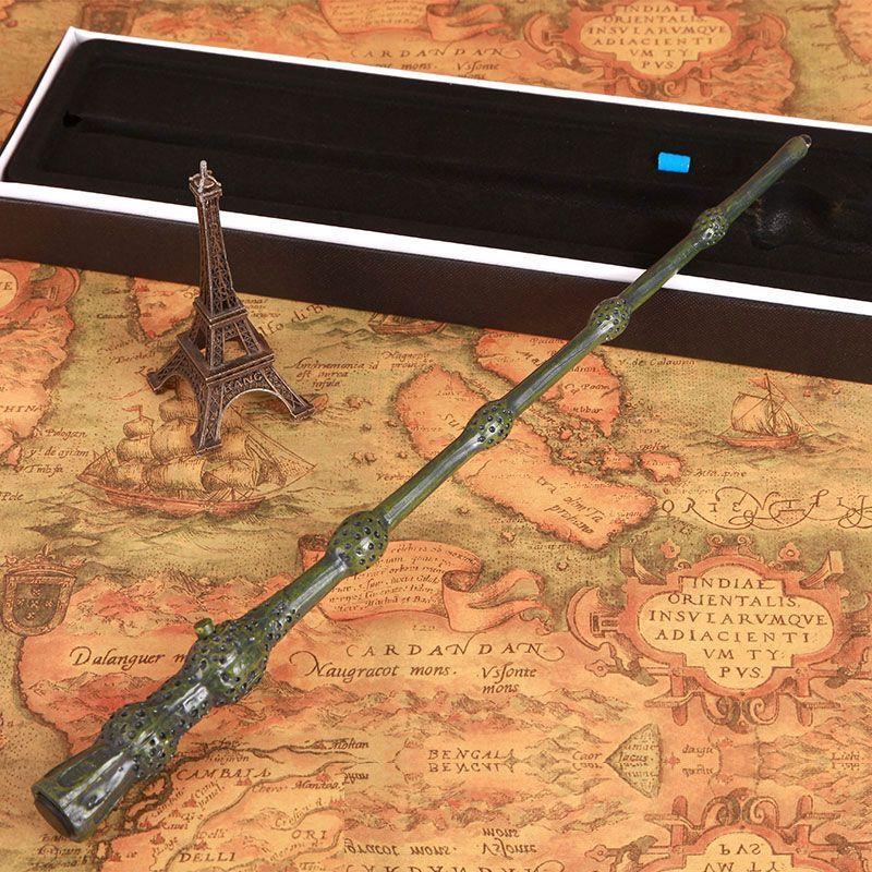 Harry Potter Dumbledore Mürver Asa Işıklı Sihirli Yeşil Asa