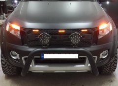 PWT22 Ford Ranger U Bükümlü Ön Koruma, Siyah