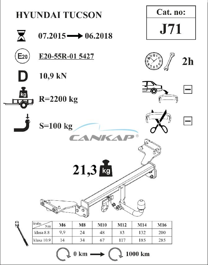 HYUNDAI TUCSON ÇEKİ DEMİRİ J71