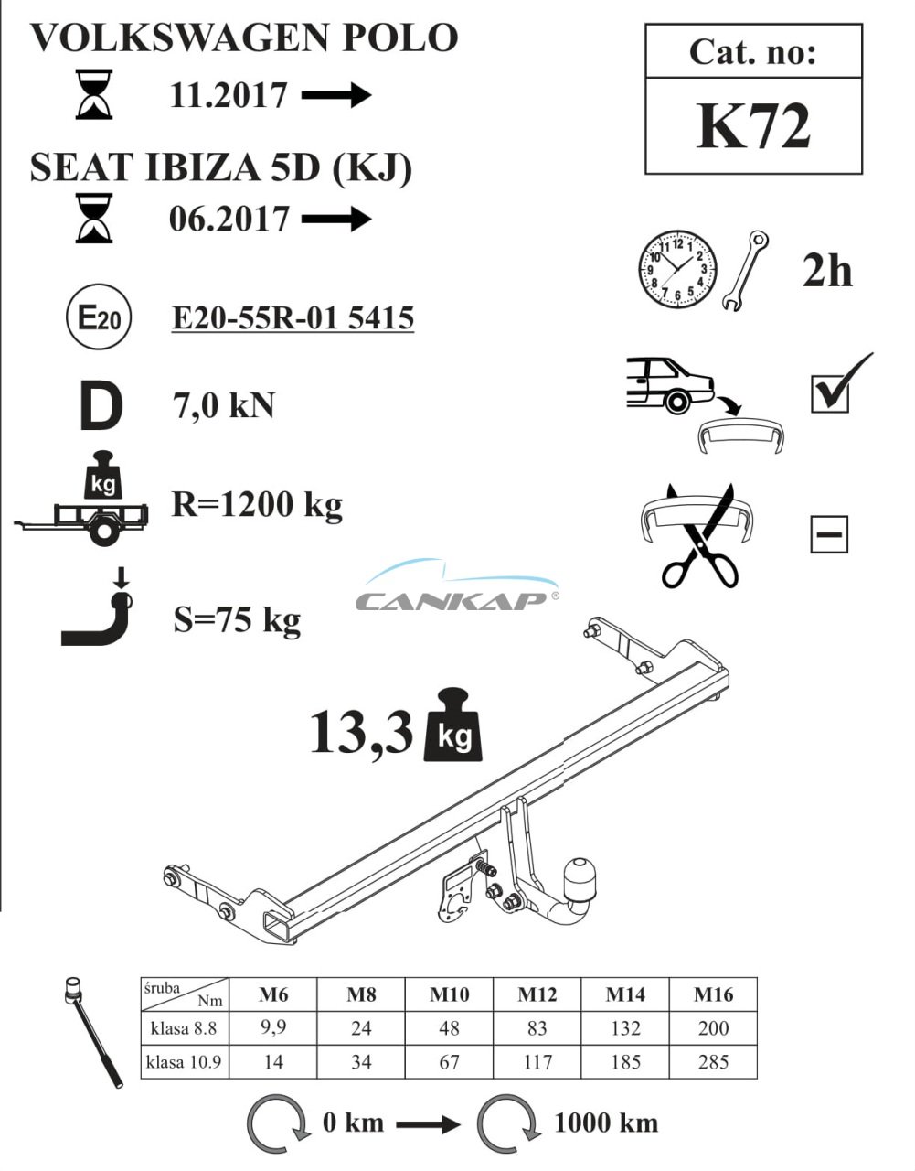 SEAT IBIZA ÇEKİ DEMİRİ K72