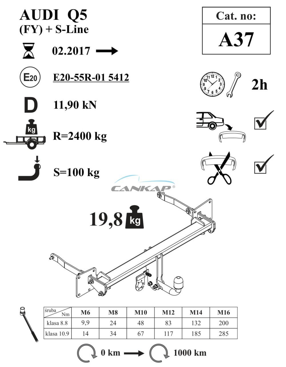 Audi Q5 Çeki Demiri A37