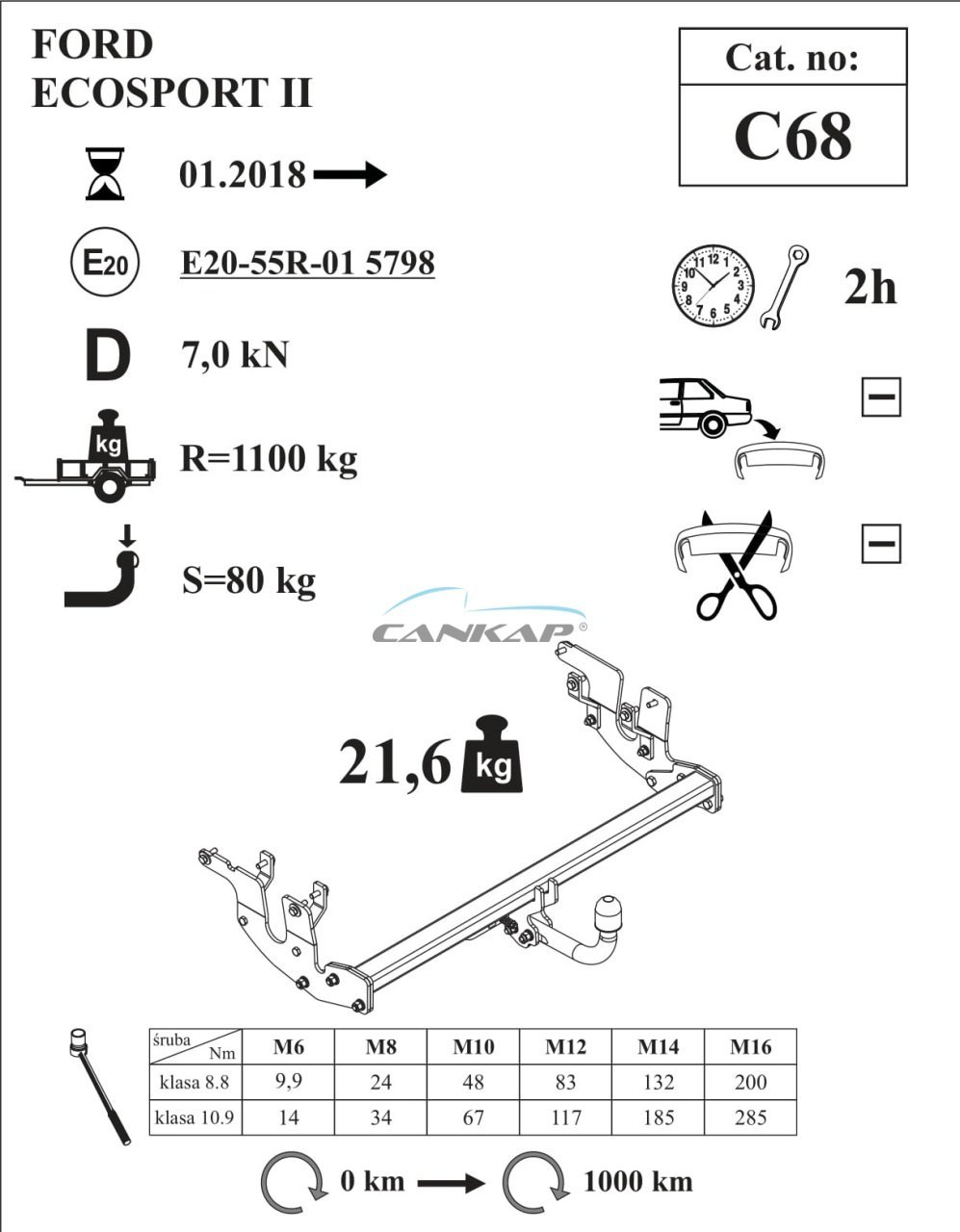 FORD ECOSPORT II ÇEKİ DEMİRİ C68