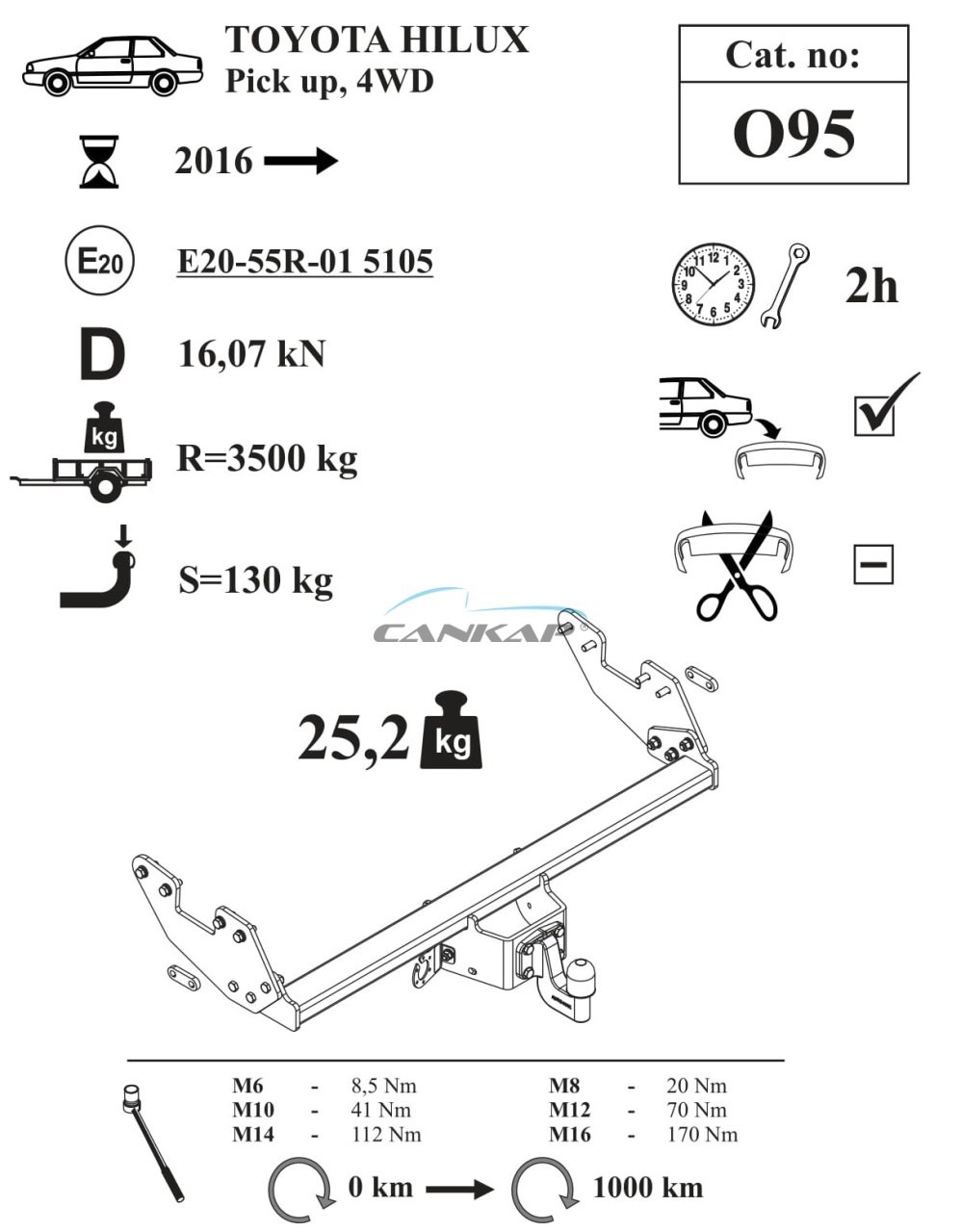 Toyota Hilux Revo Çeki Demiri