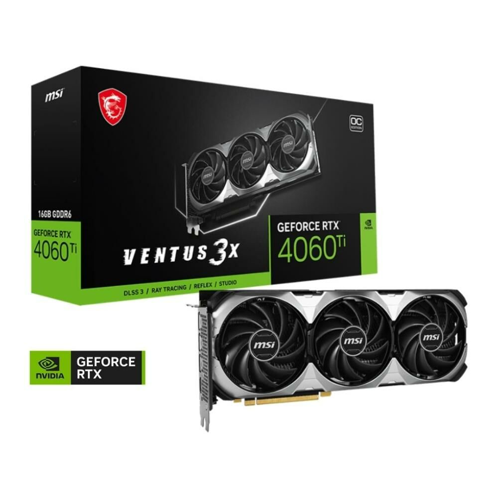 Msi Geforce Rtx 4060ti Ventus 3X 16GB OC GDDR6 128bit Ekran Kartı