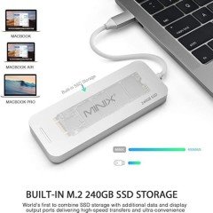 MİNİX USB-C MULTİPORT SSD 240GB SİLVER MINIX NEO-S2SI