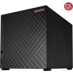 ASUSTOR AS1104T REALTEK RTD1296 4 DİSK YUVASI NAS(4X18TB DESTEĞİ) 1GB DDR4 2.5 GBE X 1 USB 3.2 X 2