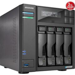 Asustor AS6704T intel N5105 4 Yuvalı 4GB DDR4 M.2 X4 PCIE X1 2.5 GBE X2 USB 3.2 X3 NAS Cihazı