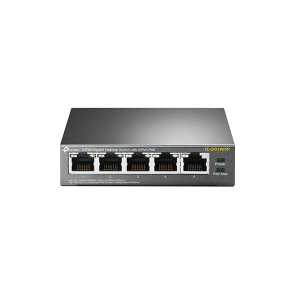 TP-Link TL-SG1005P 4 Port PoE Destekli 10/100Mbps Masaüstü 5-Port Gigabit Switch