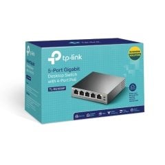 TP-Link TL-SG1005P 4 Port PoE Destekli 10/100Mbps Masaüstü 5-Port Gigabit Switch