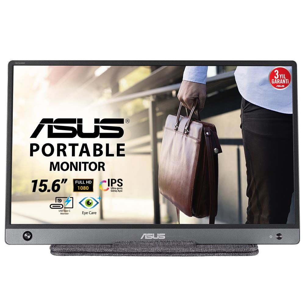 ASUS ZENSCREEN MB16AH 15,6 TASINABILIR USB MONITOR IPS 1920x1080 5MS Micro-HDMI USB-C Taşınabilir Monitör