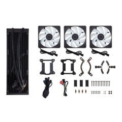 COOLER MASTER MASTERLİQUİD ML360L 360MM CORE ARGB LED FANLI İŞLEMCİ SİYAH SIVI SOĞUTMA 1700/AM5