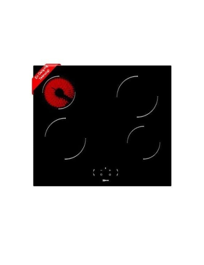 Ukinox Rubix 10 Vitroseramik Ankastre Elektrikli Siyah Cam Ocak