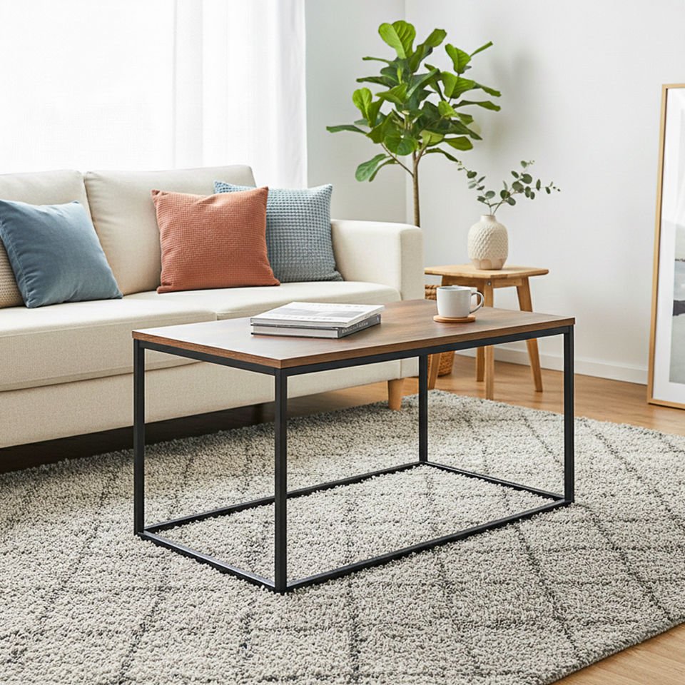 Grace 90 Orta Sehpa Siyah-Ceviz