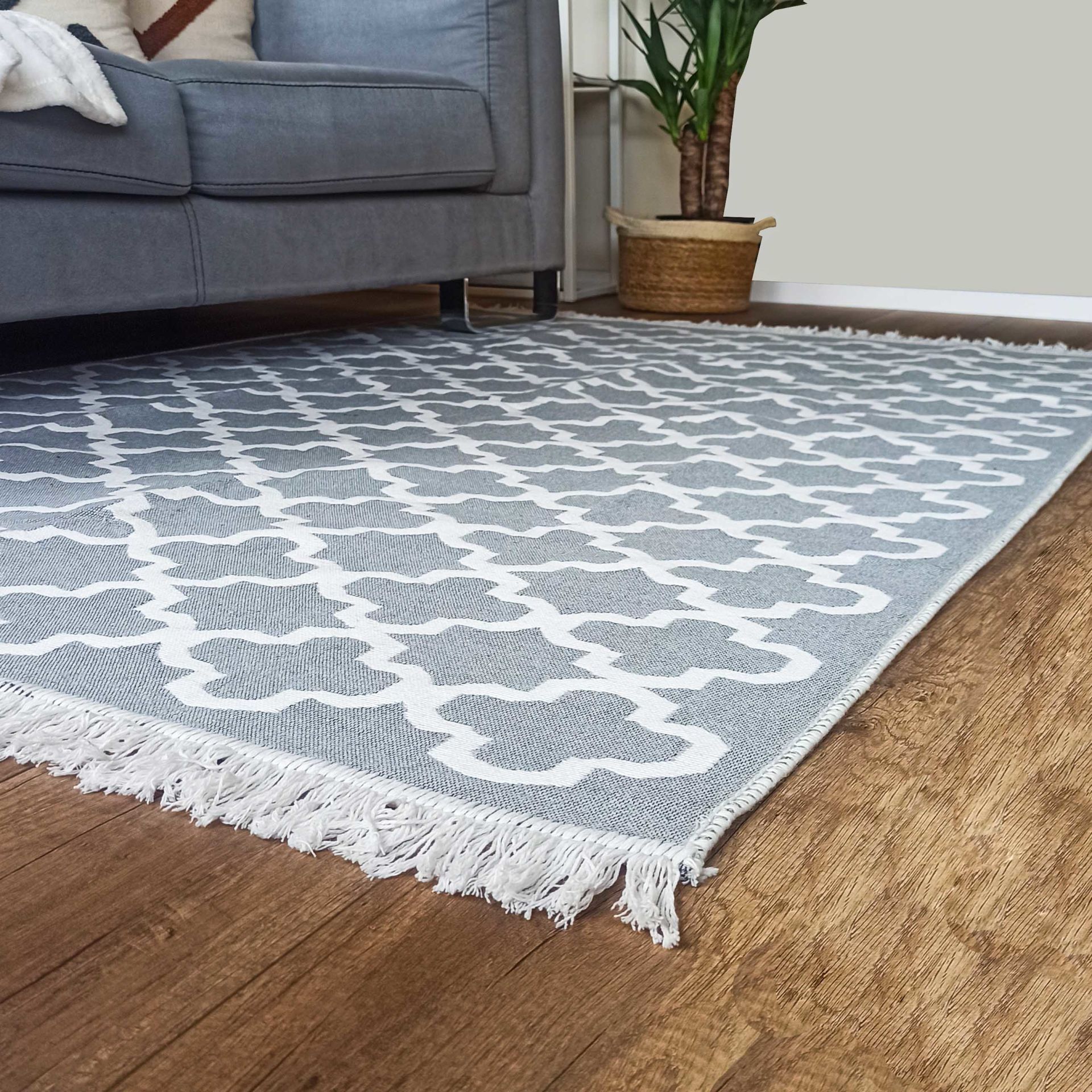 Çift Taraflı Karo Desenli Kilim ,80x150