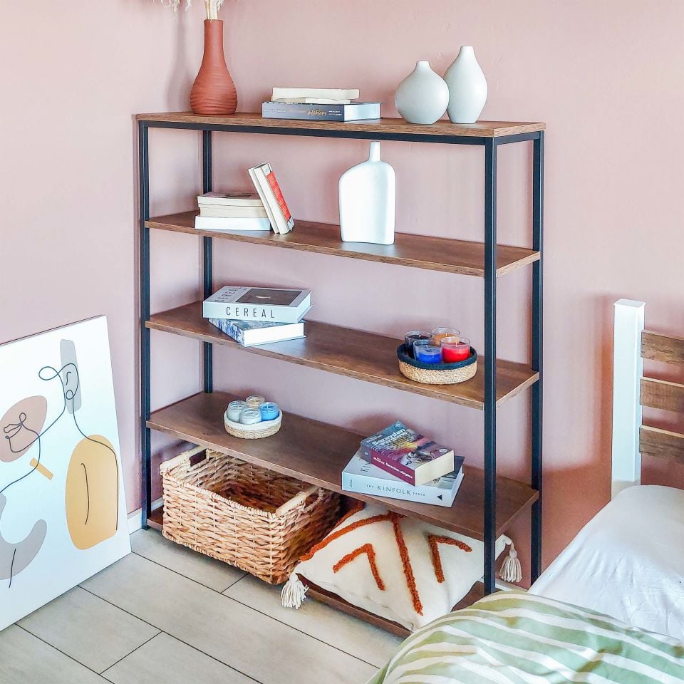 Connell 113 Kitaplık Siyah-Ceviz