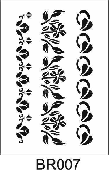 Border Desen Stencil Şablon (21x30) BR-007