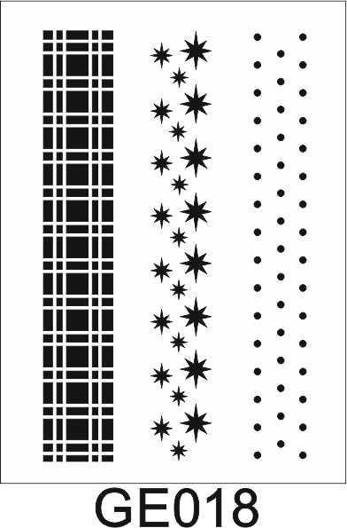 Geometrik Desenler Stencil Şablon (25x35) GE-018