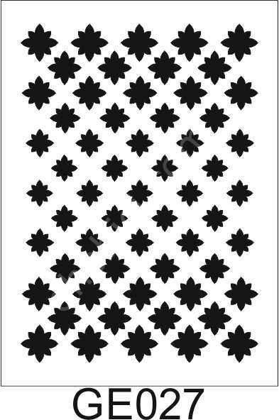 Geometrik Desenler Stencil Şablon (21x30) GE-027