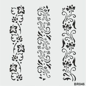 Border Desen Stencil Şablon (30x30) BR-046