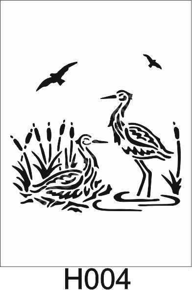 Hayvan Temalı Desenler Stencil Şablon (25x25) H-004