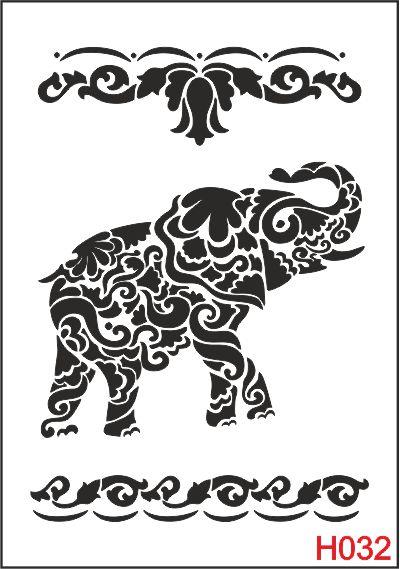 Hayvan Temalı Desenler Stencil Şablon (21x30) H-032