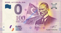 0 Euro Hatıra Parası - Sivas Kongresi - 2019 ( Föylü )